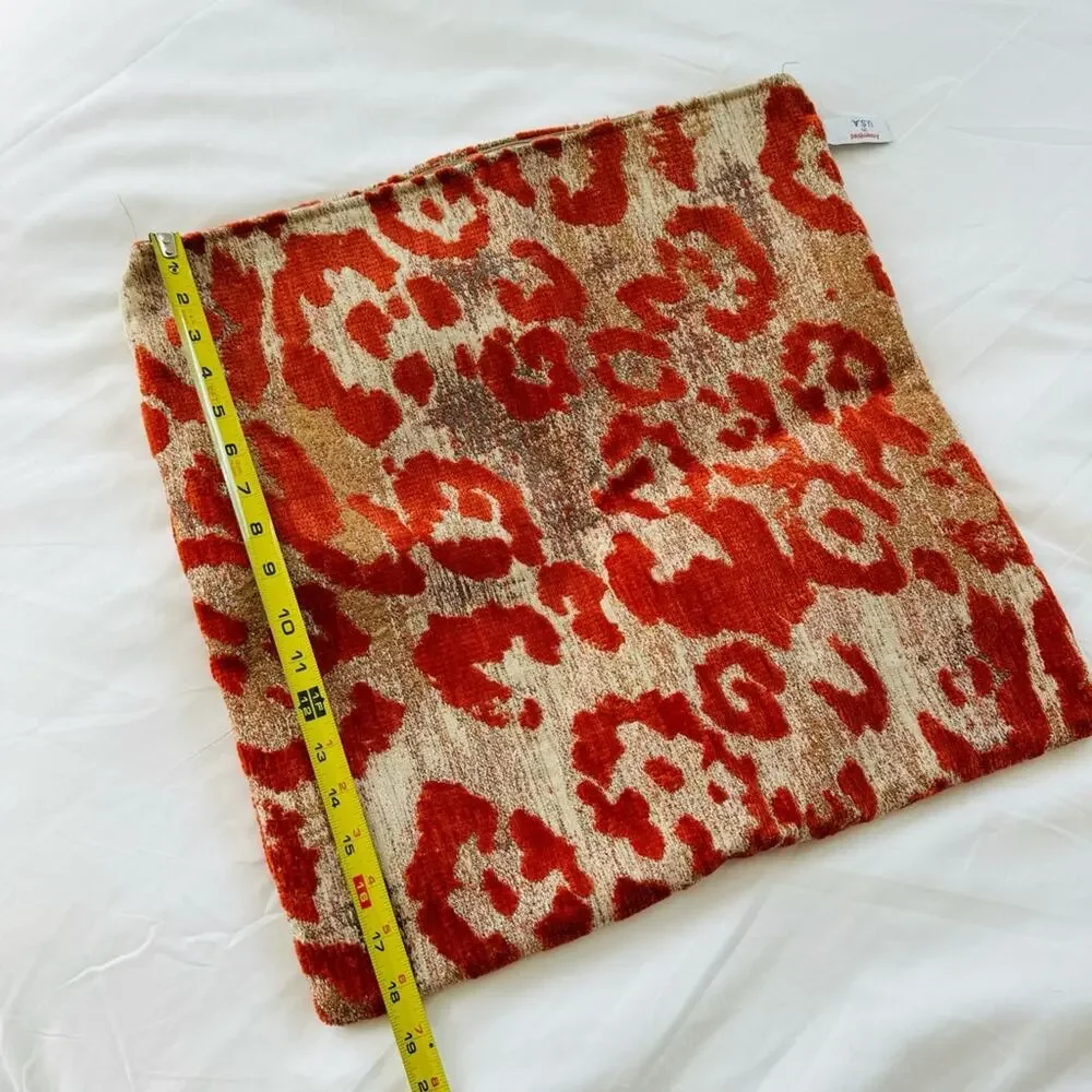 NEWPORT HOME Rust Red Burnt Orange Tan Textured Pillow Case Sham 18